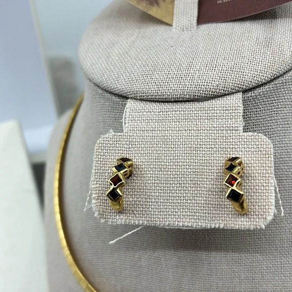 Vintage Veronese Collection 18K Bonded Sterling Silver Necklace & Earring Set - Picture 9 of 14